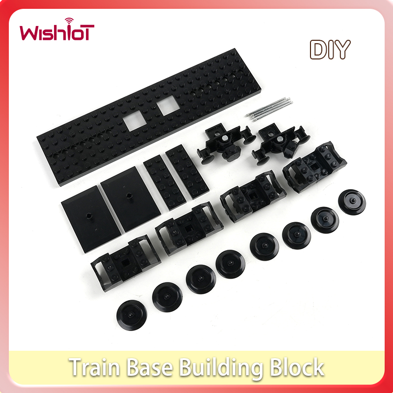City Train Track Series Building Block Retro Train Base Assembly Model DIY Accessories Compatible MOC Bricks