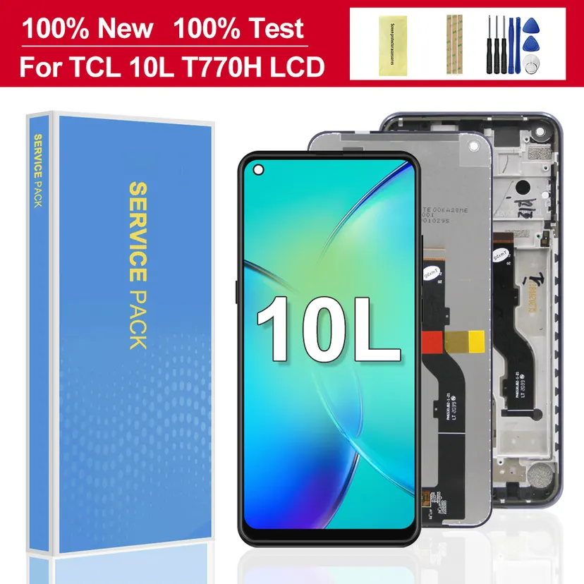 6.53" For 10L LCD Display Touch Screen Frame Digitizer Assembly Replacement For 10 Lite T770H, T770B Screen