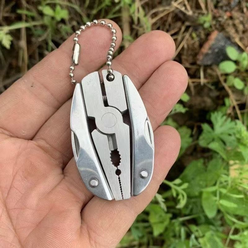 1pc Stainless Steel Mini Multi-Functional Pliers Outdoor Combination Tool Portable Folding Camp Survival Handy Small Pliers