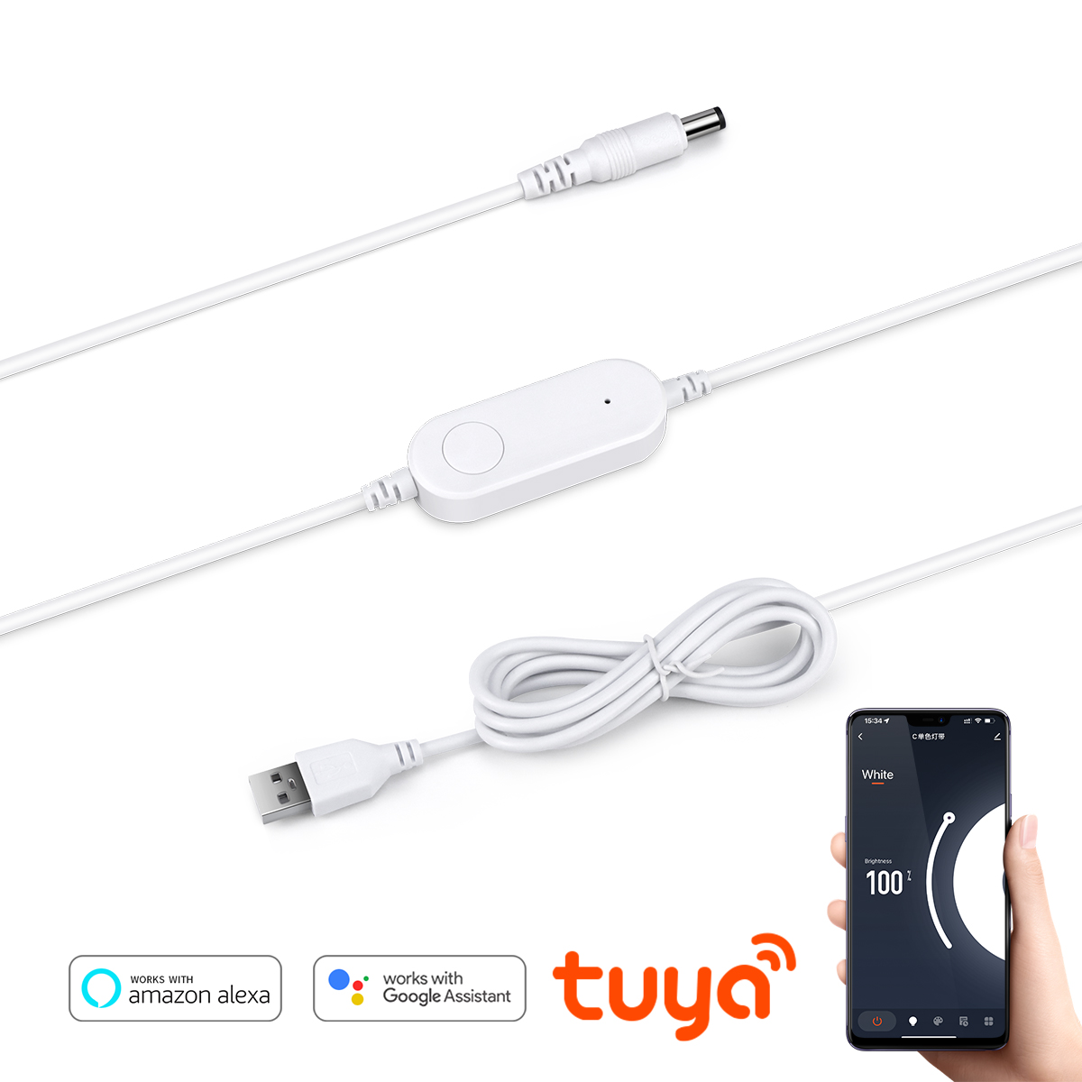 Tuya Smart Switch Wifi Switch Work For USB LED Light Strip Control DC 5V Smart Life Alexa Home lightify