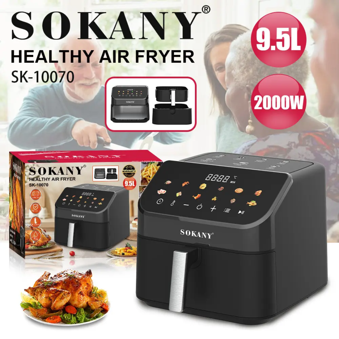 Sokany (SK-10070) 9.5 Litre 2000W Digital Healthy Air Fryer Large Size