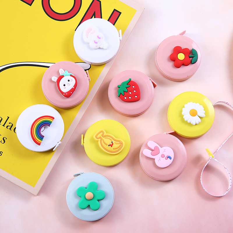 Double Sided Measuring Tape Cute Portable Cartoon Stationery Cartoon Tape Measure Small 1.5 Meters