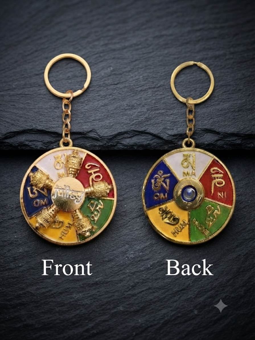 Dhanyog Keychain / Dhanayog Keychain / Good Luck Keychain / Prayer Wheel Keychain / Keychain / Guardian Keychain / Viral