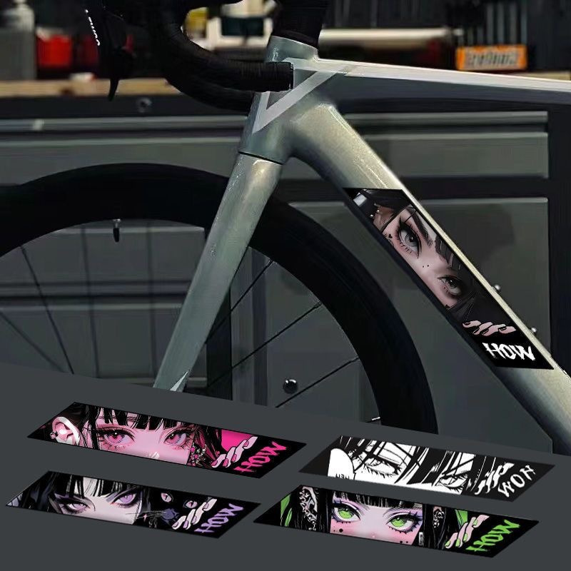 1 pair of road bicycle lower tube eyes kill animation Japanese two-dimensional animation two-dimensional mountain bike body JDM dr. eyemo