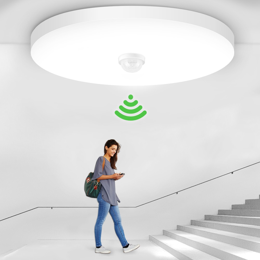 Led Radar Sensor Ceiling Light Motion Sensor Lights Smart Lamp PIR Auto Sensitive Night Light for Stairs HallwayGarden Garage