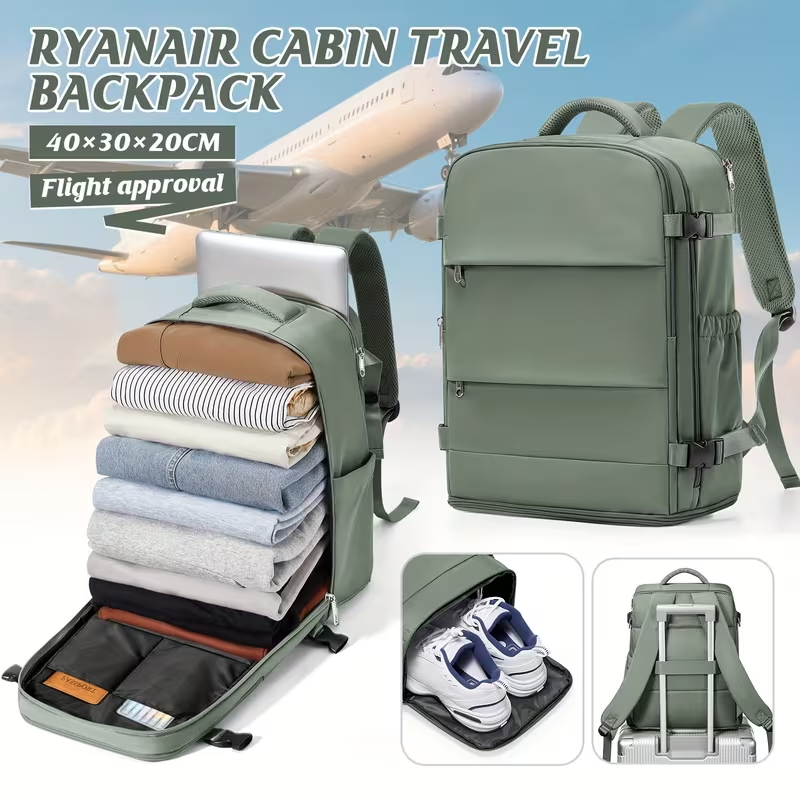 Ryanair 40x30x20 handluggage backpack Travel Backpack Wizzair Cabin Bag 15.6'' Laptop Backpack Outdoor College School Backpack
