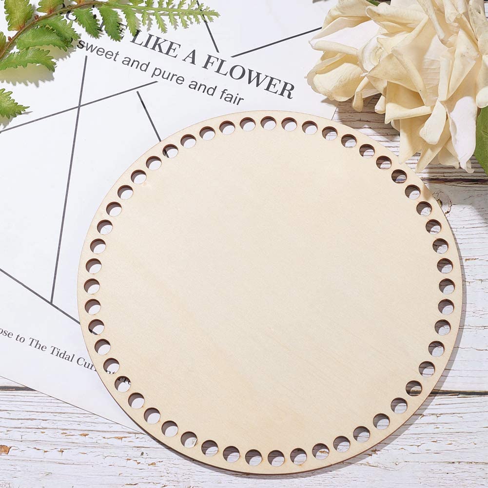 3pcs/set DIY Basket Weaving Supplies Oval Blank Solid Crochet Basket Wood Base Natural Wooden Basket Bottom for Craft Making