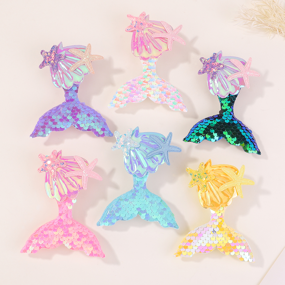 2pcs New Sequins Bows Hair Clips Girls Kids Shiny Hairpin Fashion Headwear Headdress Children Hair Accessories Wholesale