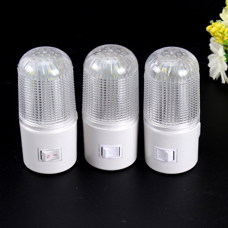 Socket LED Night Light with Switch for Baby Feeding Bedroom Bedside Hallway Stairs Cabinet Closet Indoor Night Lighting