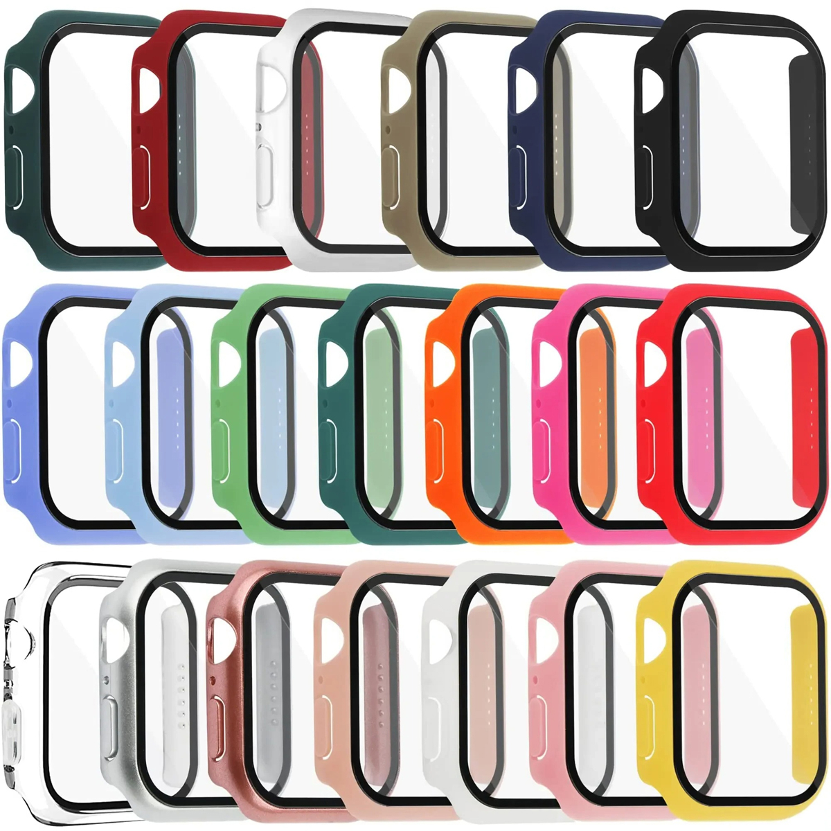 Glass+Cover For Watch case 44mm 40mm 41 42 45 mm 49mm 46mm Screen Protector iWatch series Ultra 10 9 8 7 6 SE 5 Accessorie