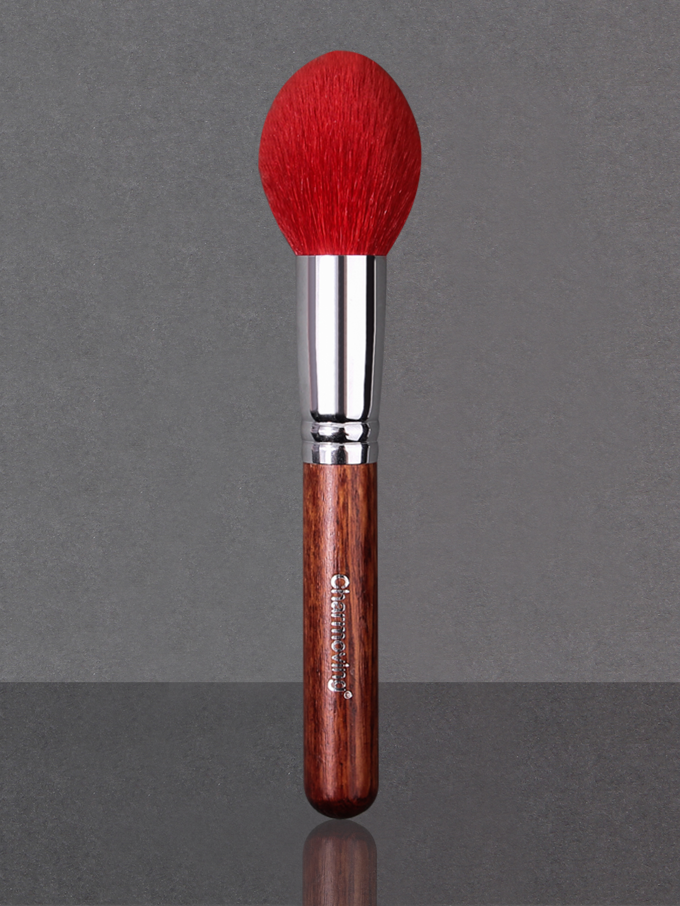 1PCS Professional Large Luxury Makeup Brush Red Wood Handle with Natural Hair Setting Powder Foundation for Face Blusher Use