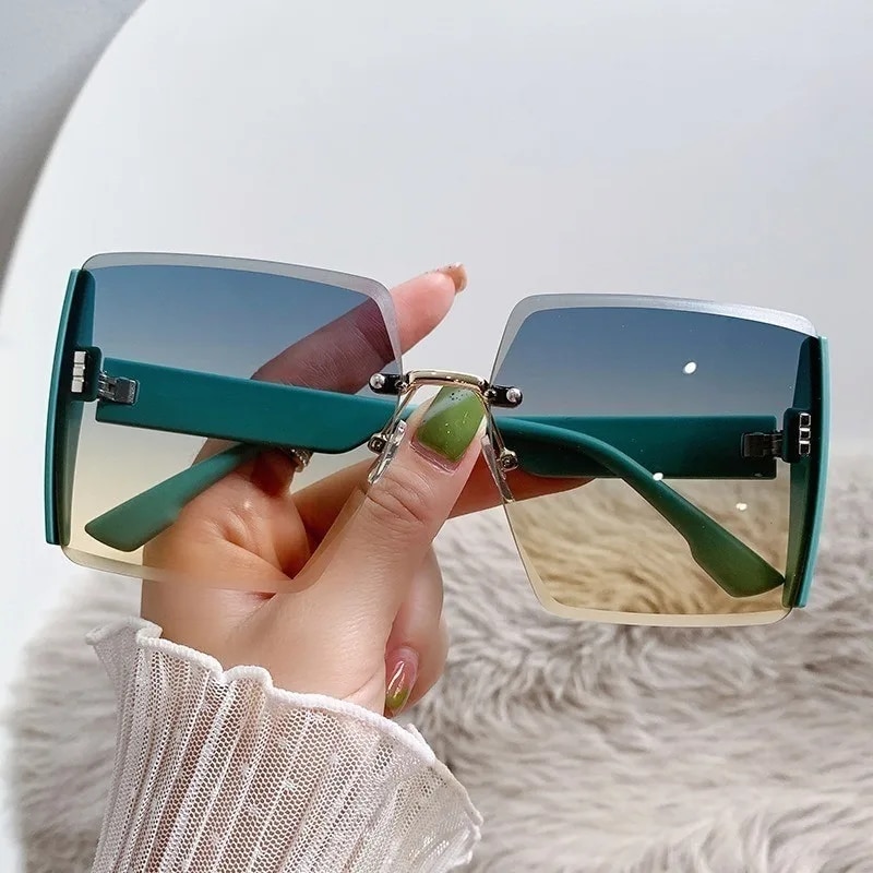 Korean Style Classic Black Big Square Shades Sunglasses for Women man Fashion Women Sunglasses with Uv Protection Bles Online DZ-25A-14