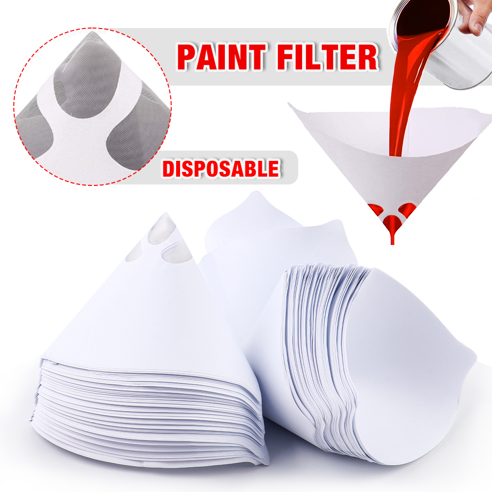 50/100/200 Pieces Of Disposable Paint Paper Funnels, Home Filter Paper Cones, Suitable For Car Paint Filter Paper Funnels Tools