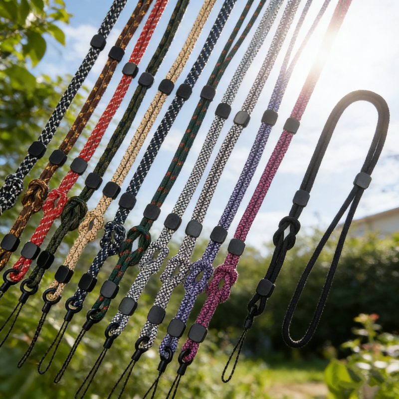 Colorful Hand-woven Mobile Phone Lanyard Adjustable Detachable Dual-use Lanyard Long Anti-lost Neck Hanging Chain Phone Strap