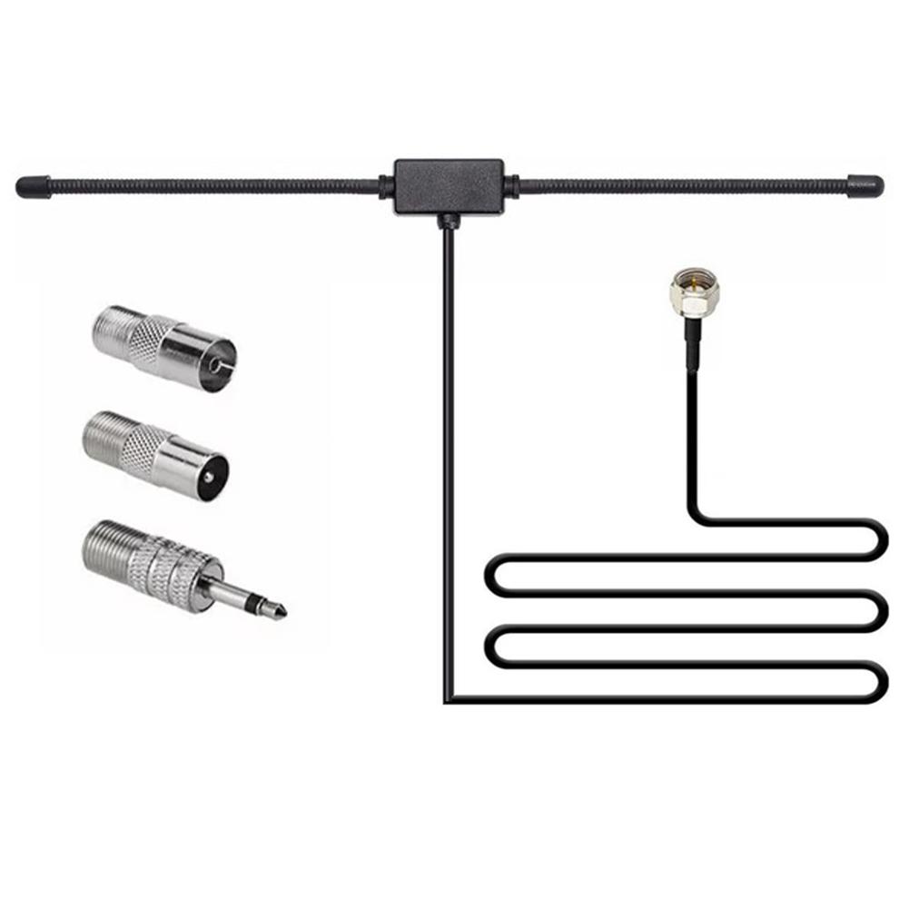 1set FM Radio Antenna FM F-Head Sheep Horn Antenna For Car FM TV Radio Station 75 Ohms F Female To TV3.5 Mono