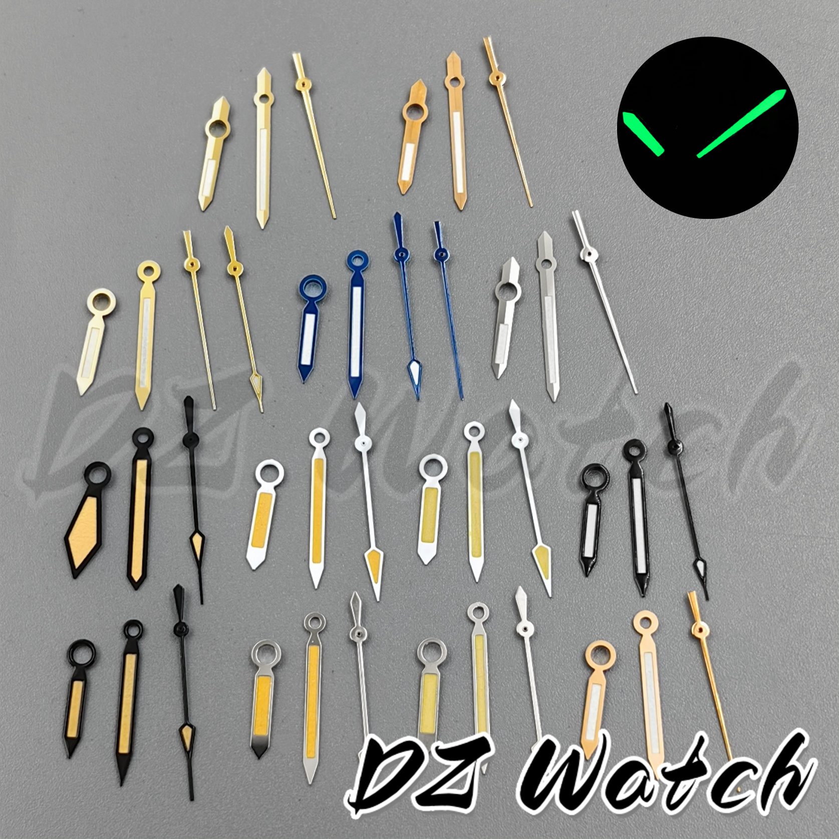 DZ Mod Retro Pilot Watch Hands Black White Blue Silver Gold Rose Gold For NH35 NH36 NH38 ETA2824 PT5000 Watch Replacement Parts