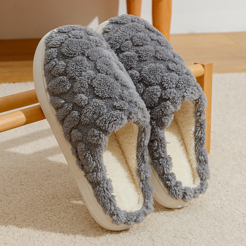 2025 New Simple Cotton Slippers - Cozy Plush Family House Shoes, Men's Winter Stock Non-Slip Indoor Home ladies' Slippers