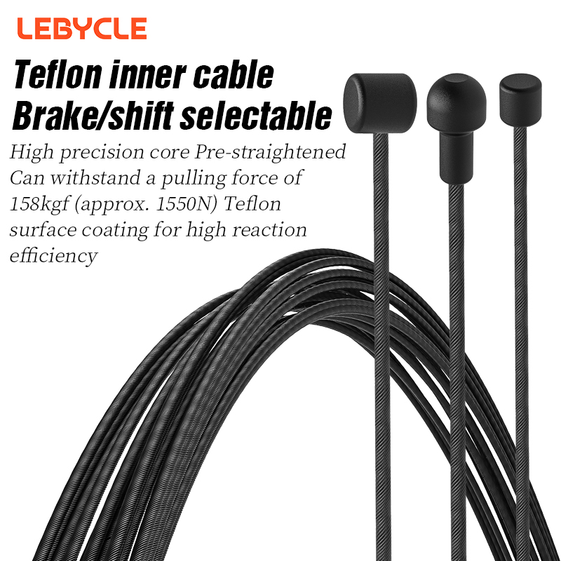 LEBYCLE MTB Road Bicycle Teflom Inner Shift Brake Cable Bike Shifting Cable Line 1.7m/2.1m Shifter Derailleur line Bike Parts