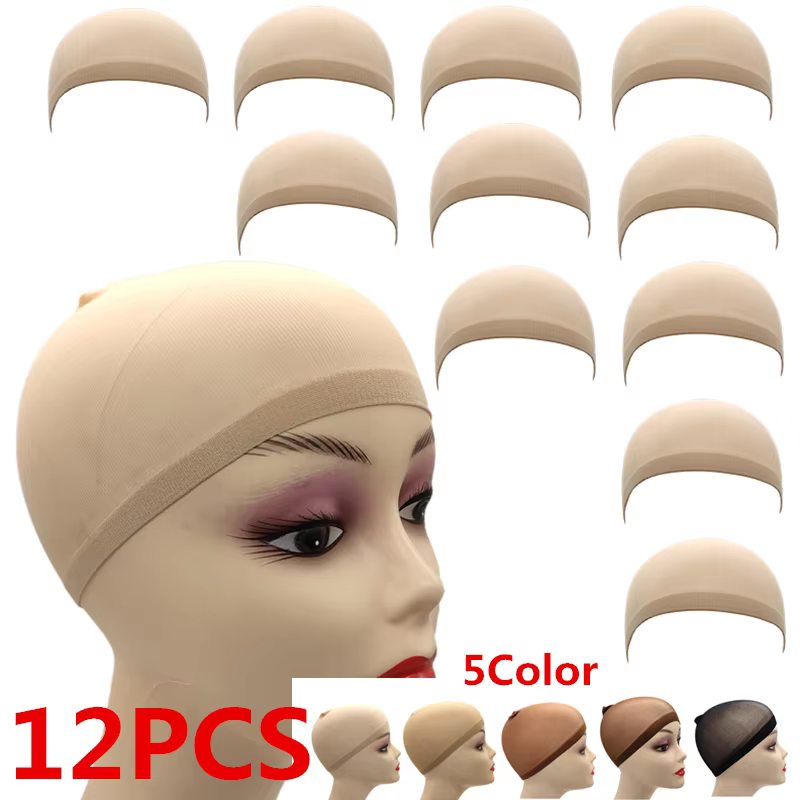Wig Cap, 6PCS High Quality Stocking Caps for , Stretchy Stocking Nylon Caps for Women, Girls, Kids