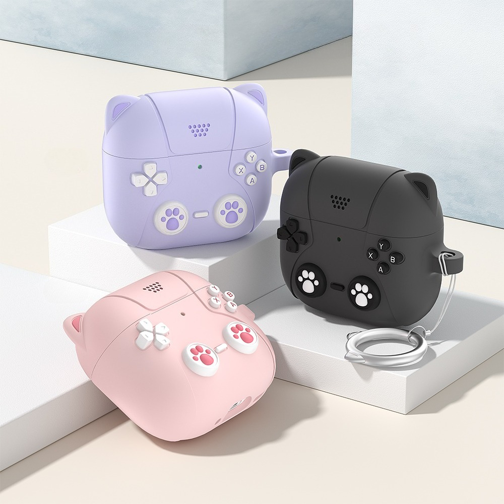 Cute 3D Black Cat Protective Shockproof Earphone Silicone Cover For Airpods Pro 2 Case/Airpods Pro/1/2/3 Case Funda Men Kids