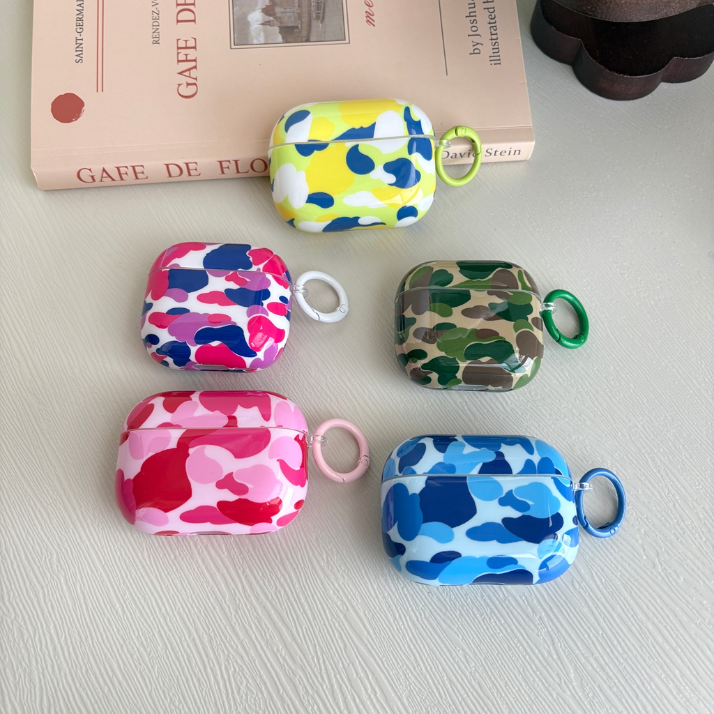 Classic Fashionable Four-Color Bright Pattern Protective Earphone Case Suitable for AirPods Pro3 Pro2 1 2 3 4 Pro
