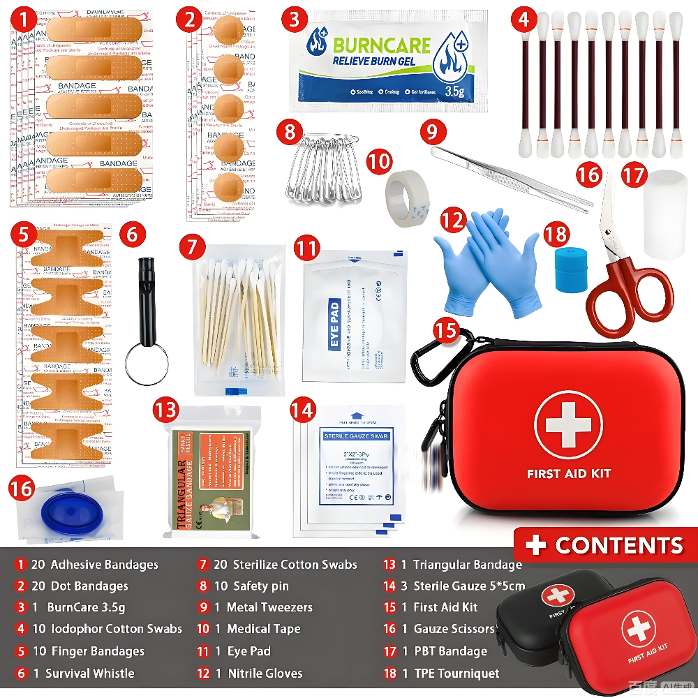 Multi-purpose First Aid Kit Portable Medical Bag for Outdoor Camping Hiking Home Emergency EDC