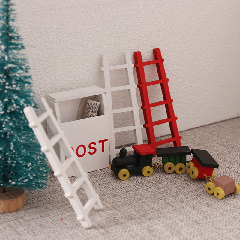 1:12 Dollhouse Miniature Furniture Wooden Ladder Stairs Home Decoration Toys