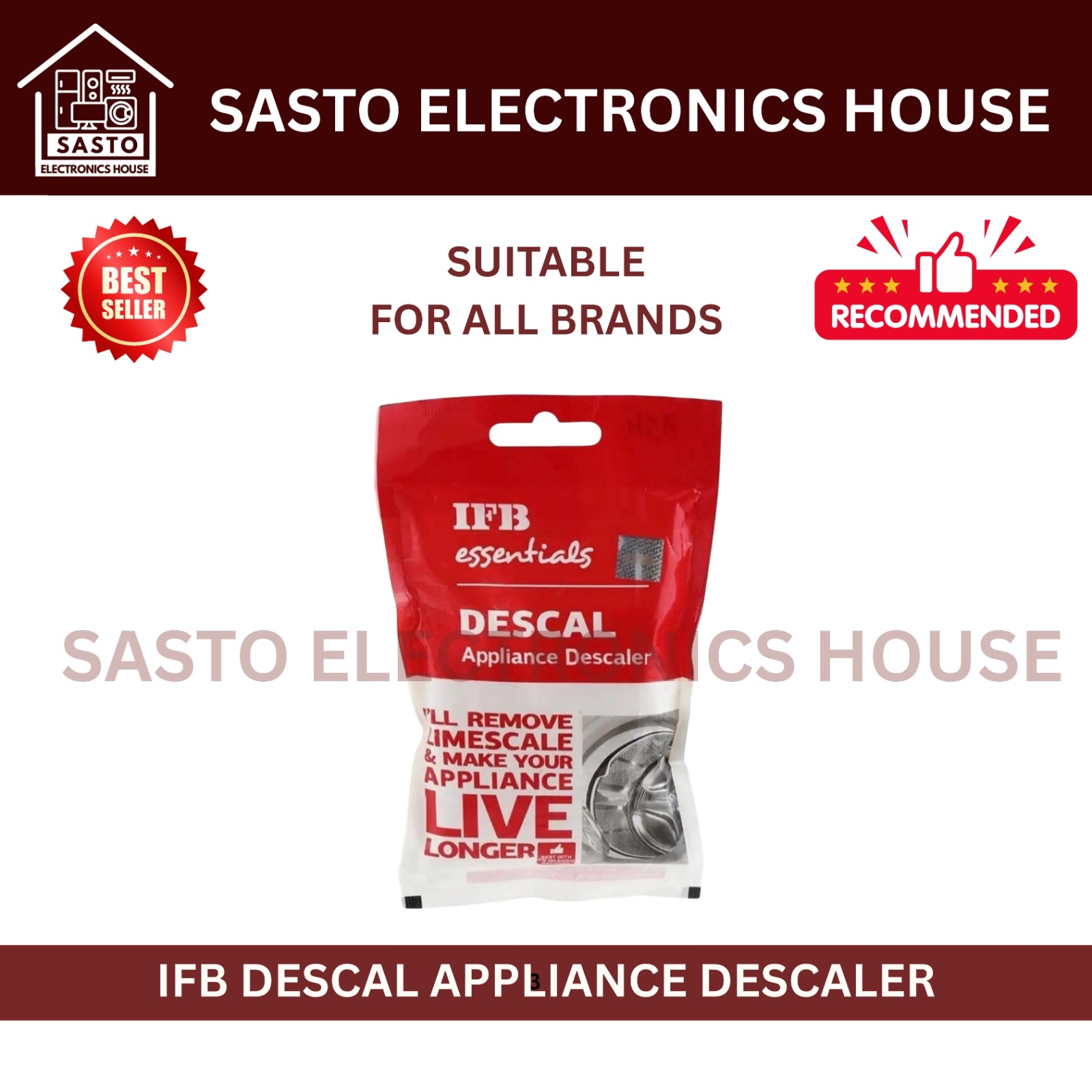 100g LG Washing Machine Descaling Powder For All Front And Top Load Washing Machine Drum Cleaner & Tub Cleaner