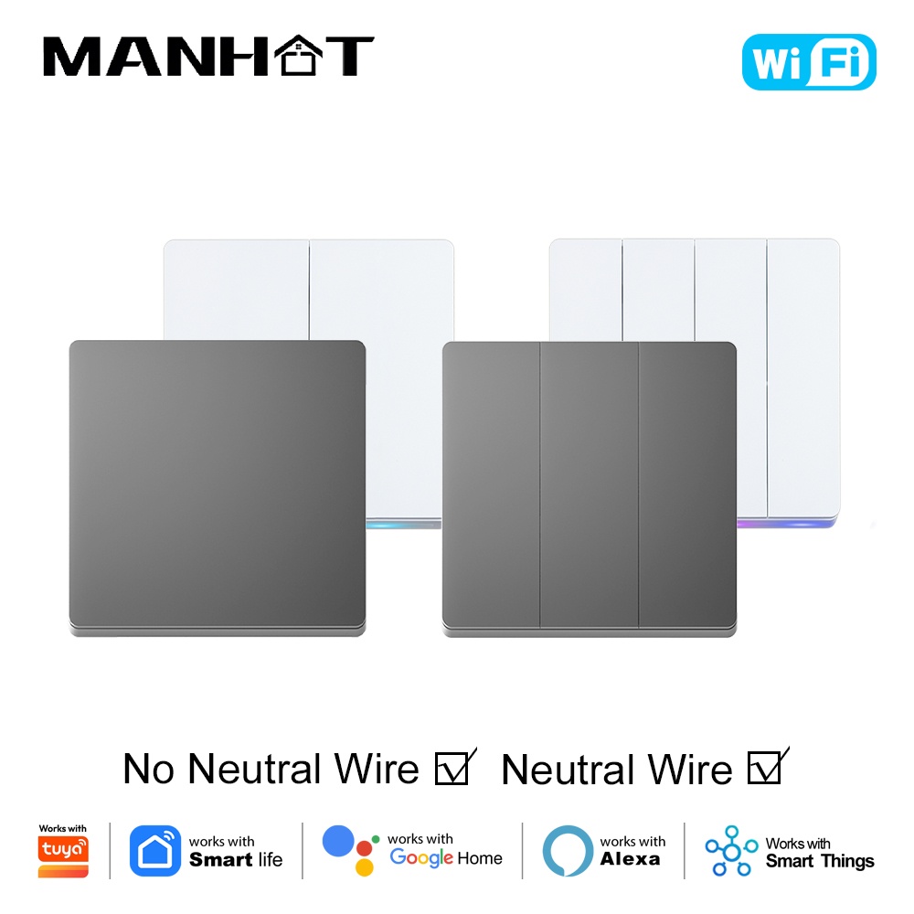 MOES Matter Tuya WiFi Smart Light Button Switch EU Verison Remote Control Work With Alexa Home Homekit Smartthings lightify