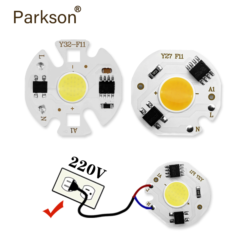 4PCS Y27 LED CHIP 220V 12W 9W 7W 5W 3W COB Chip LED Lamp Matrix No Need Driver for Spot Lighting Floodlight Diy Ourdoor Lighting