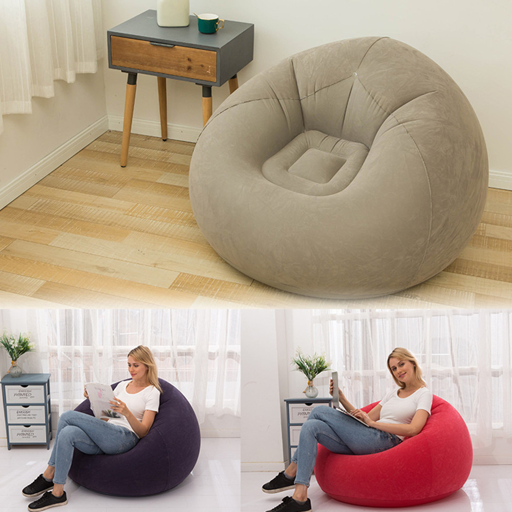 Large Lazy Inflatable Sofa Chairs PVC Lounger Seat Bean Bag Sofas Pouf Puff Couch Tatami Living Room Supply