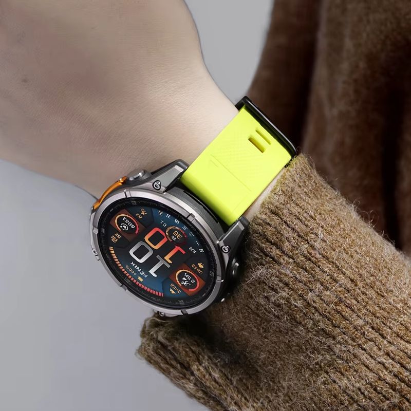Silicone Band QuickFit 26mm 22mm For Quatix 8 47mm 51mm/Tactix DELTA/D2 Mach 2/Instinct 3/Enduro/Fenix8 Pro Watch Strap