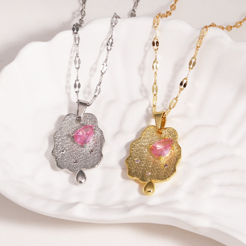 Cute Romantic Luxury Crystal Antlers Necklace High Quality Stainless Steel Zircon Clavicle Chain Jewelry Female
