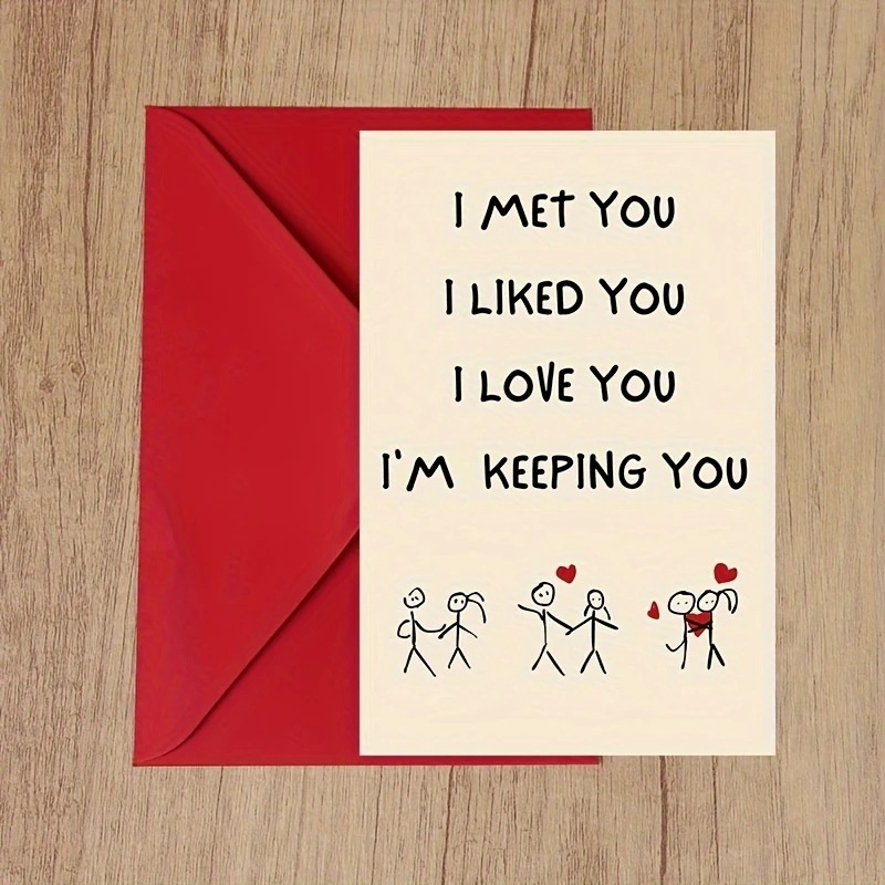 Romantic birthday and anniversary cards with personalized love messages in envelopes
