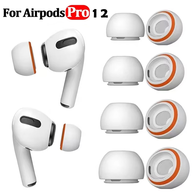 1 Pairs Memory Foam Ear Tips for AirPods Pro 2 1 Silicone Replacement Earphone Pressure Relief Hole Ear Plug Cap Accessory