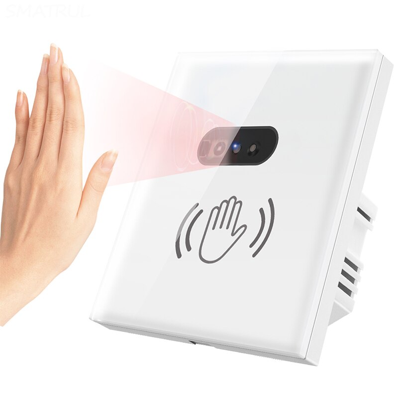IR Sensor No Need Touch Wall Smart Light Switch Infrare EU Glass Screen Panel Electrical Power Auto On Off Lamp lightify