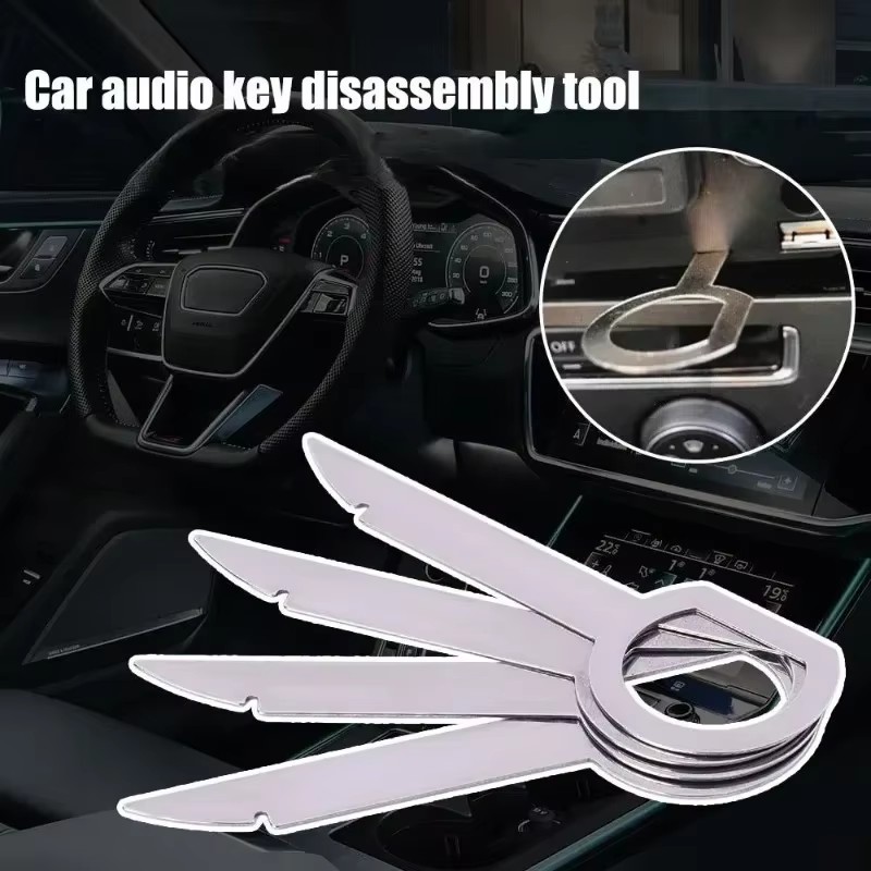 4/8/12/16/20/24Pcs Car Radio Stereo Removal Tool - Brand New, High Quality, Silver, Suitable Car Radio Removal Key