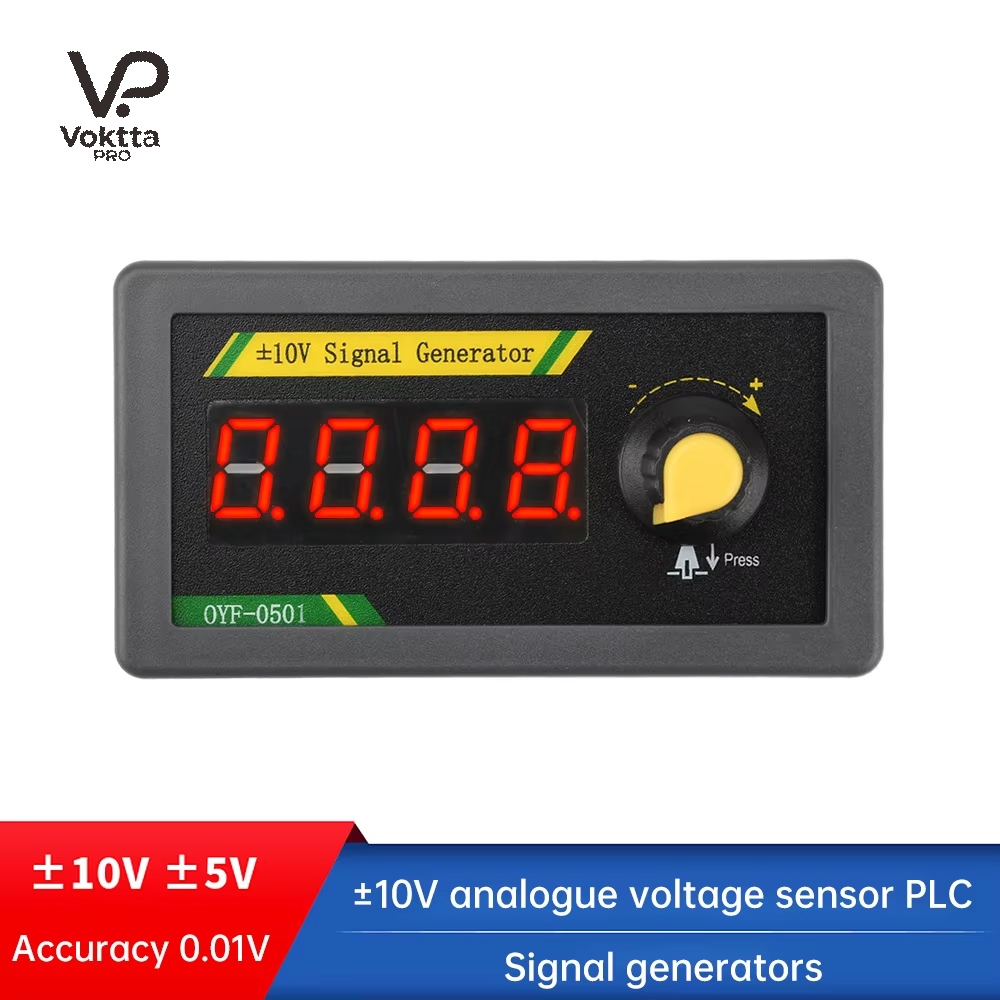 DC7-28V 4 Digital Display Voltage Source Analog Signal Generator PLC DAC Output Adjustable ±10V+5V/0-10V Analog Signal Generator