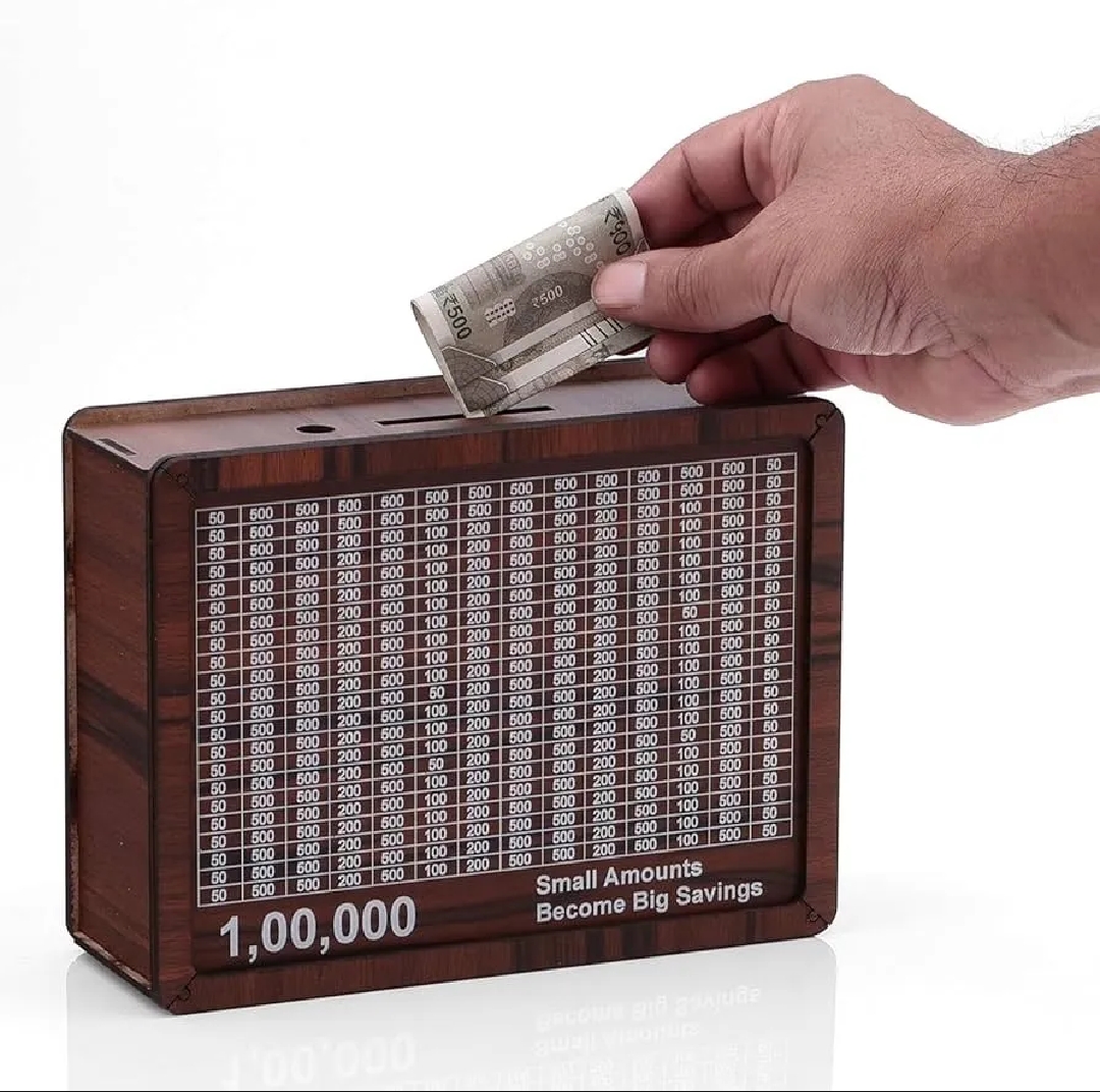 1 Lakh Wooden Piggy Bank BY EMARKET