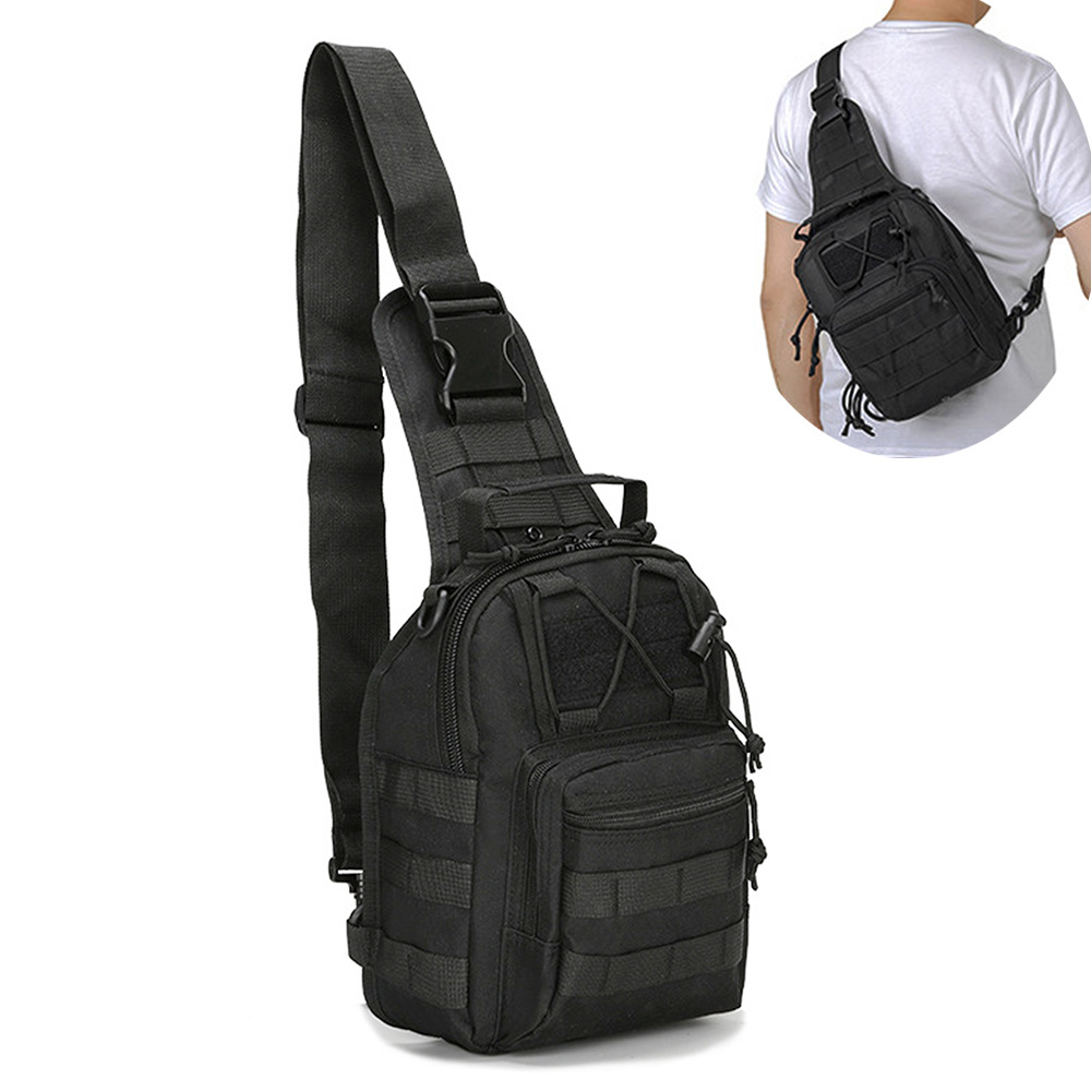 Men Cross body Sling Backpack Shoulder Chest Bag Travel Outdoor Sports Climb Nylon Male Side Messenger Bag