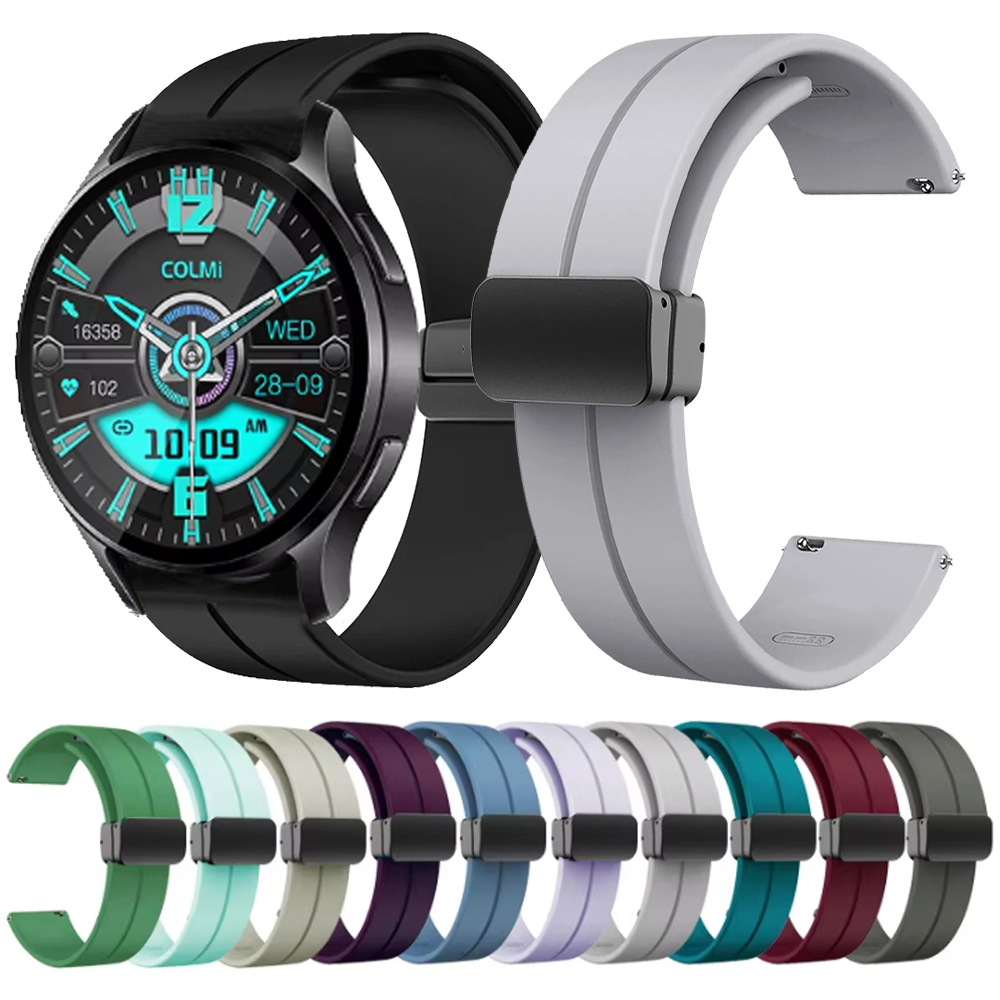 20mm 22mm Magnetic Folding Buckle Watch Strap for COLMI P71 P81 Band for COLMI M42/C81/C61/P68/I28 Ultra/C8 Max Replace Bracelet