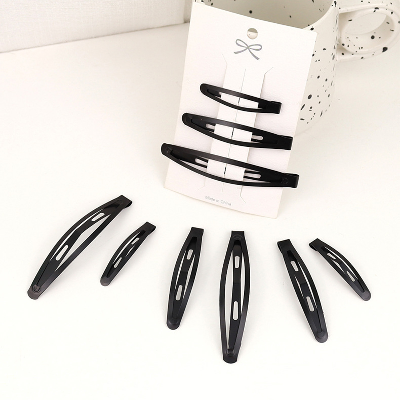 1pcs Solid Black Color Hair Clips Snap Hair Clips Non Slip Hairpins for Women Girls Hair Claw Clips Hair Barrettes