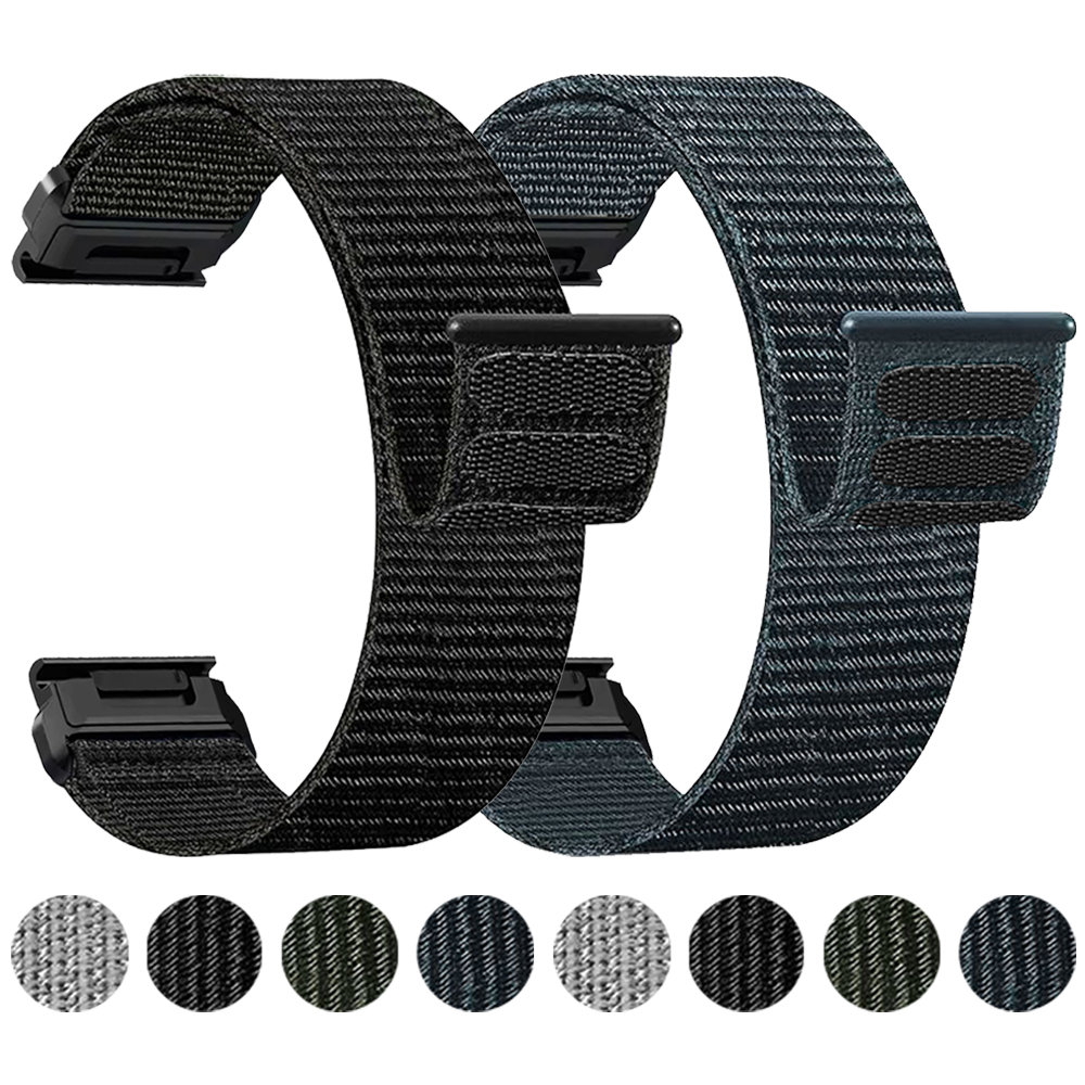 For Garmin 22mm 26mm Nylon Easy Fit Strap For Fenix 5 5X Plus 6 6X 7 7X Pro 8 E Watch Bands Tactix8 Quick Release Bracelet Belt