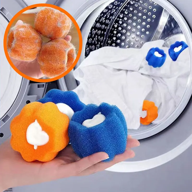 12/1pcs Washing Machine Laundry Balls Hair Remover Lint Catcher Fluff Cleaning Balls Reusable Dirty Collection Laundry Ball