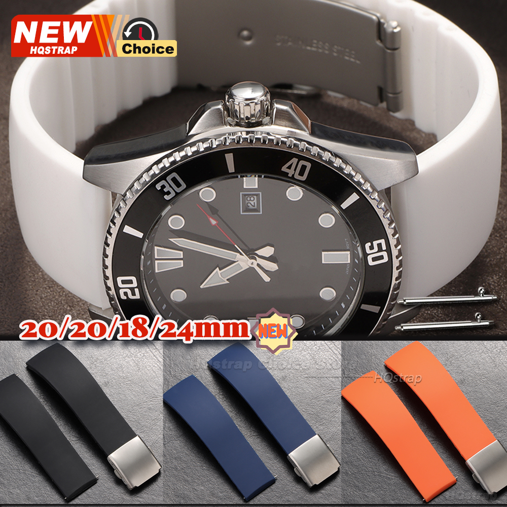 18mm 20mm 22mm 24mm Universal Tropic Strap for Silicone Watch Band for Bracelet Quick Release Women Men Belt