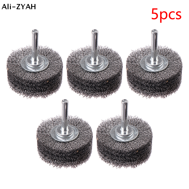 5Pcs/2Pcs/1Pc Rotary Polishing Tool Professional Stainless Steel Wire Brush Wheel 2" 50mm Rust Removal Edge Grinding Brush