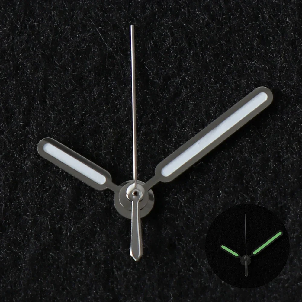 9.5*14.5*14.5mm NH35 Watch Hand for Nautilus NH35 NH36 Movement Watch Needle Hands Green Lume Silver Vintage Accessories