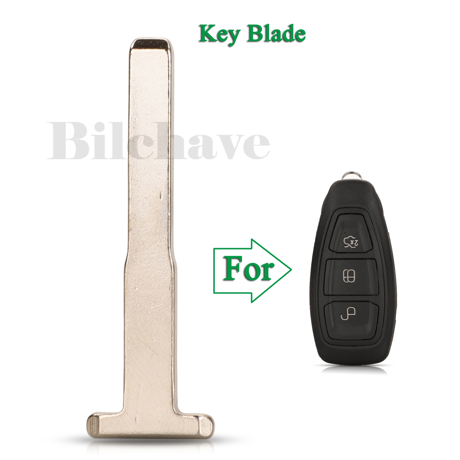 Jingyuqin For Ford Focus C-Max Mondeo Kuga Fiesta B-Max FOB Smart Remote Car Key Uncut Blade Replacement