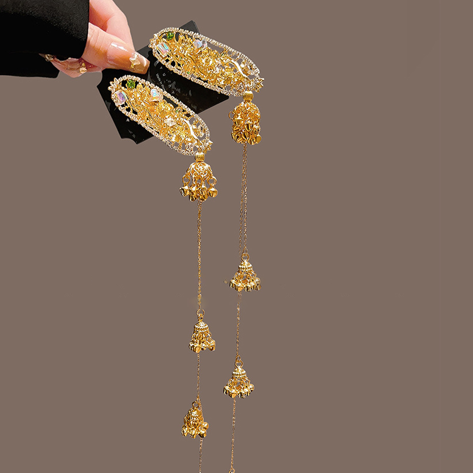 1pc Chinese Style Hair Clip Exquisite Flower Tassel Barrette For Women Girls Elegant Hair Decor Clip Trendy Headwears Hairpin