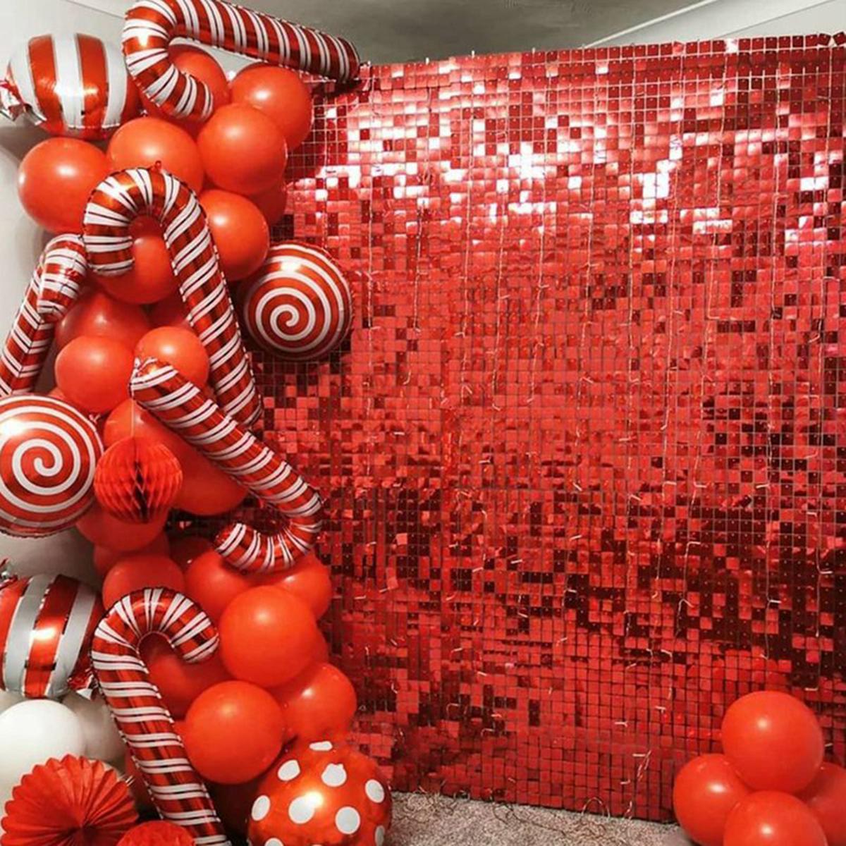 1PCS 1x2m Party Backdrop Curtain, Festive Decoration with Sequins for Birthdays, Holidays & Events, Wedding Decorations Supplies